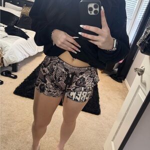 Kill Crew Black and Tan Snake Print Women's Athletic Shorts